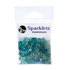 Buttons Galore Sparkletz Sea Level Streudeko 10 g blau