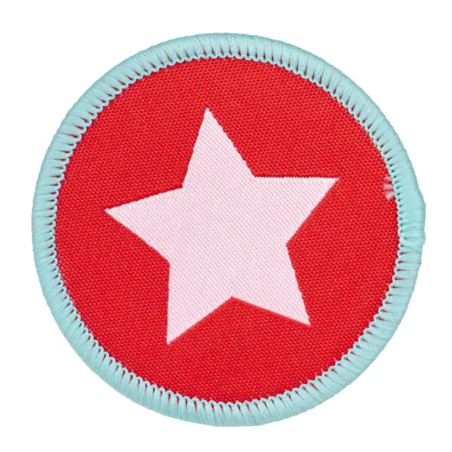 Renaissance Ribbon 3, 2, 1... Blastoff Star Badge Bügelpatch 51 x 51 mm
