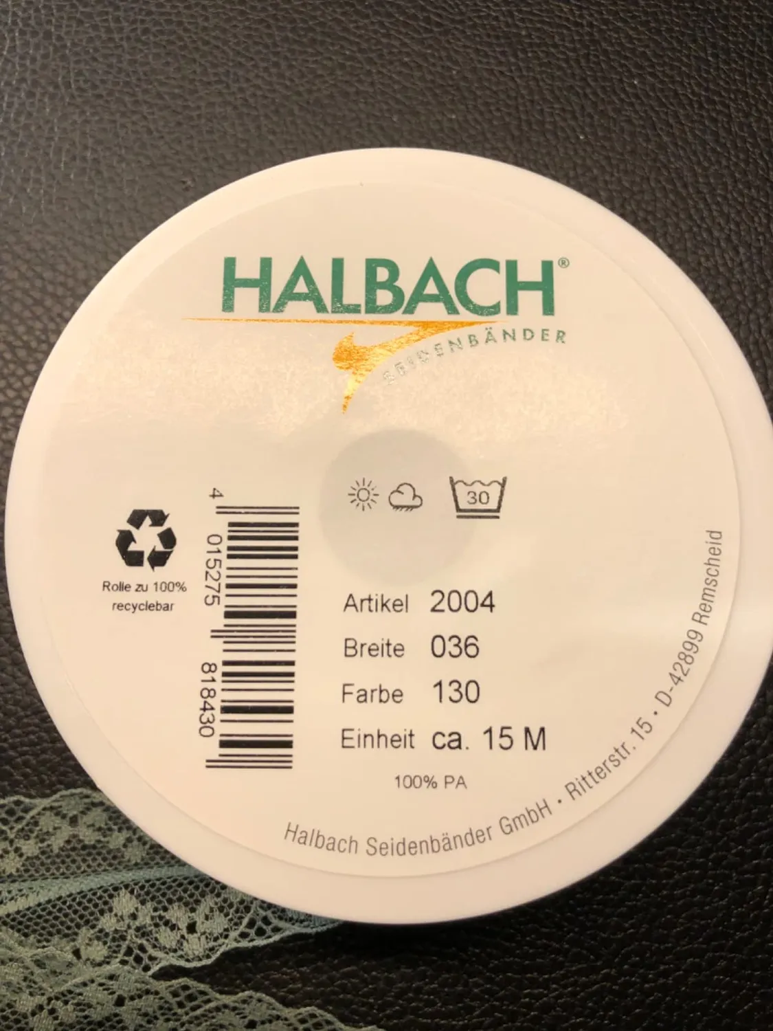 Halbach Spitzenband Vintage Borte Rolle