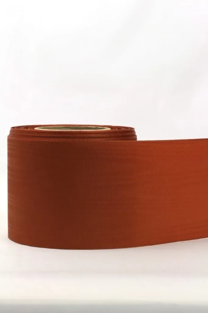 ALJO DESIGN Moiré-Band 75 mm rehbraun Kranzband Webkante