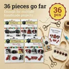 Buttons Galore Pets and Pals Tierknöpfe 36er Hund Katze