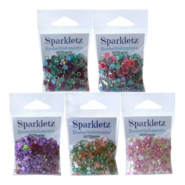 Buttons Galore Sparkletz Bastelsteine Themen-Set irisierend