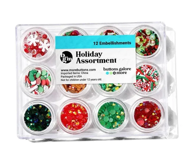 Buttons Galore Holiday Bastelset 12 Dosen Weihnachten
