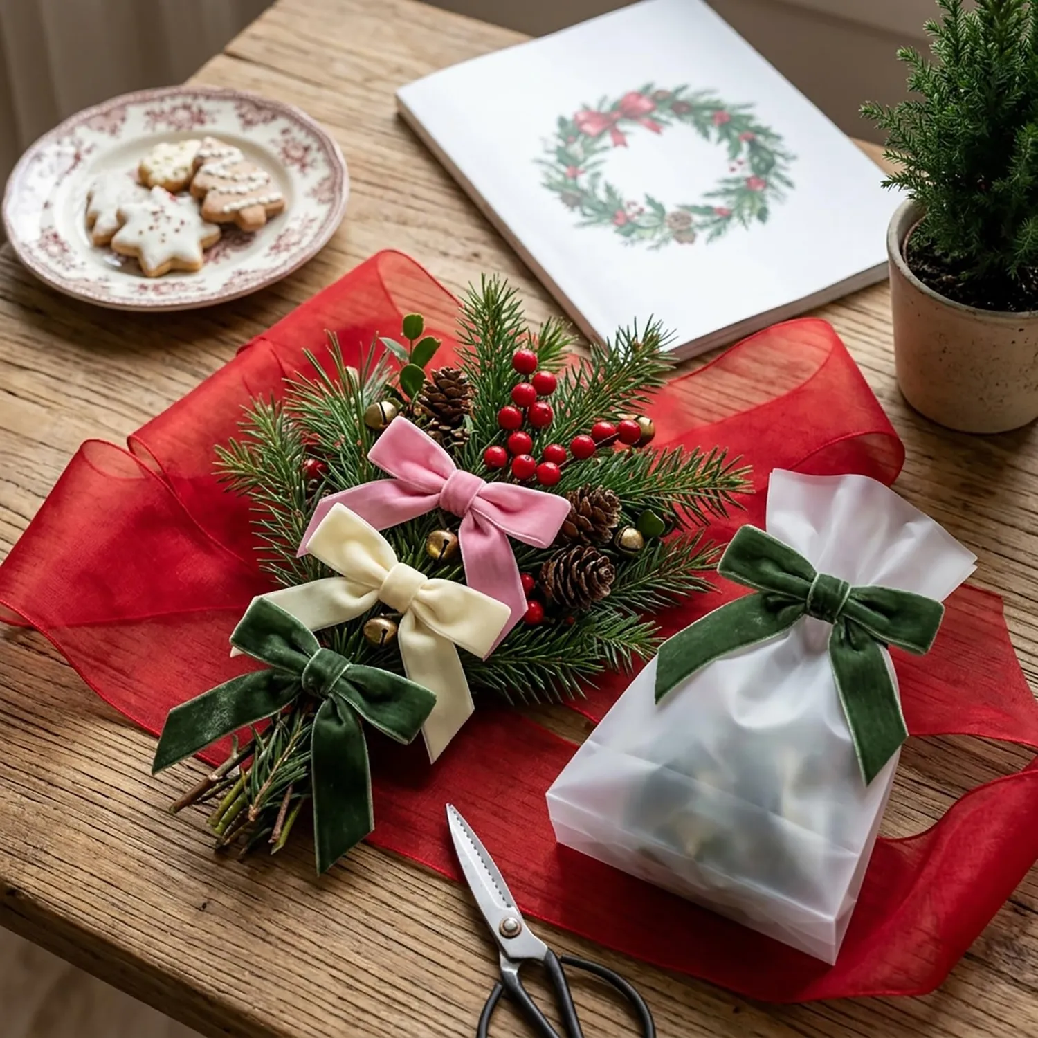 MORSUNBELA Samtschleifen Deko Geschenkschleifen