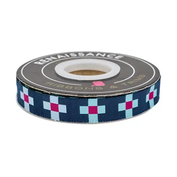 Renaissance Ribbon Ramble 9-Patch Jacquardband 1 Yard