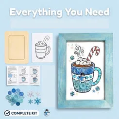 Buttons Galore Hot Cocoa Frame DIY-Bastelset Bilderrahmen 5 x 7 Zoll