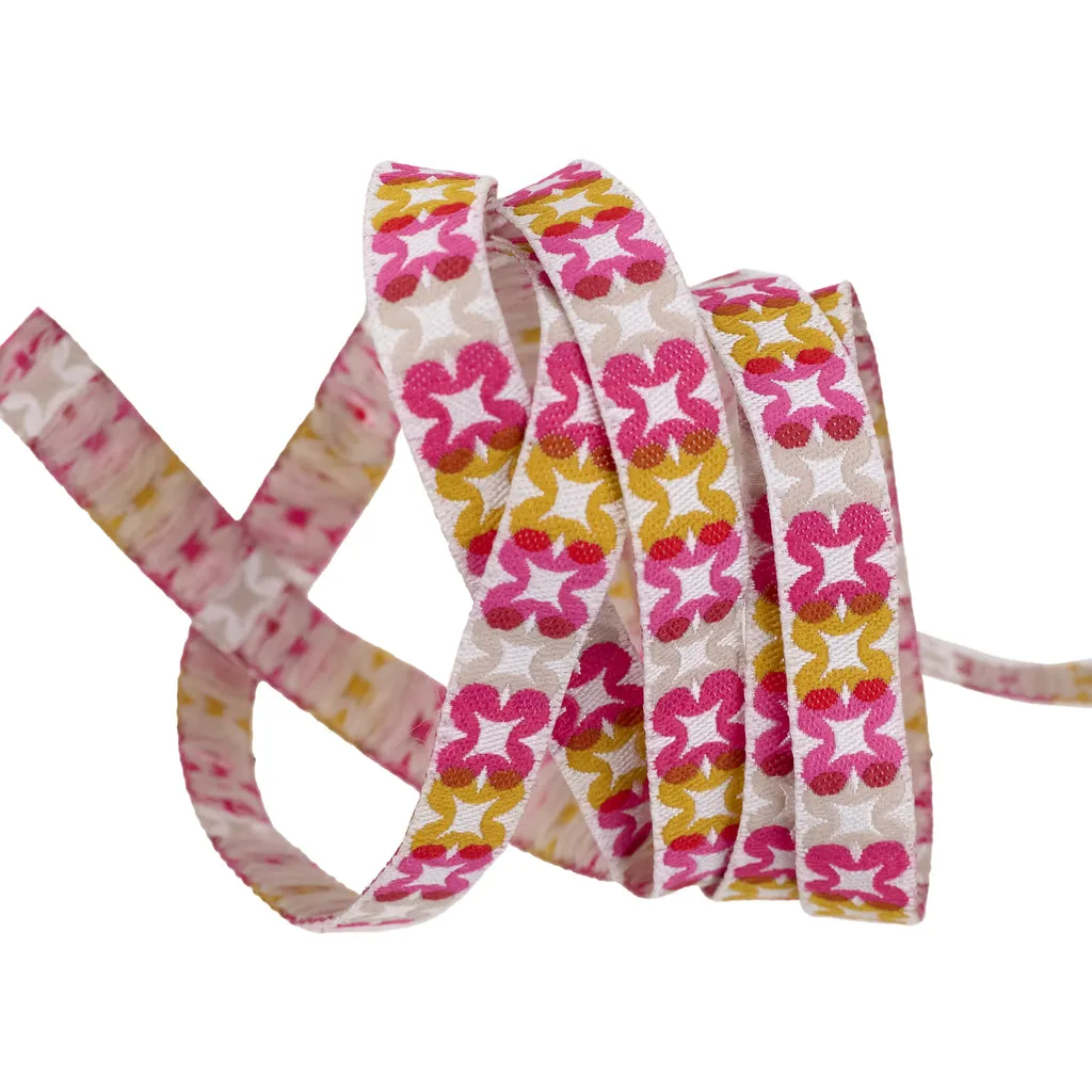 Renaissance Ribbon Woodland Park Flower Plaid Webband 10 mm 1 Yard