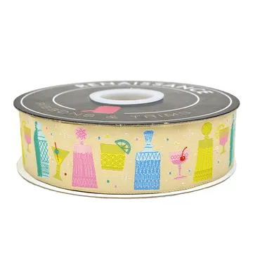 Renaissance Ribbon Market Days Happy Hour Webband Gelb 38mm 1 Yard