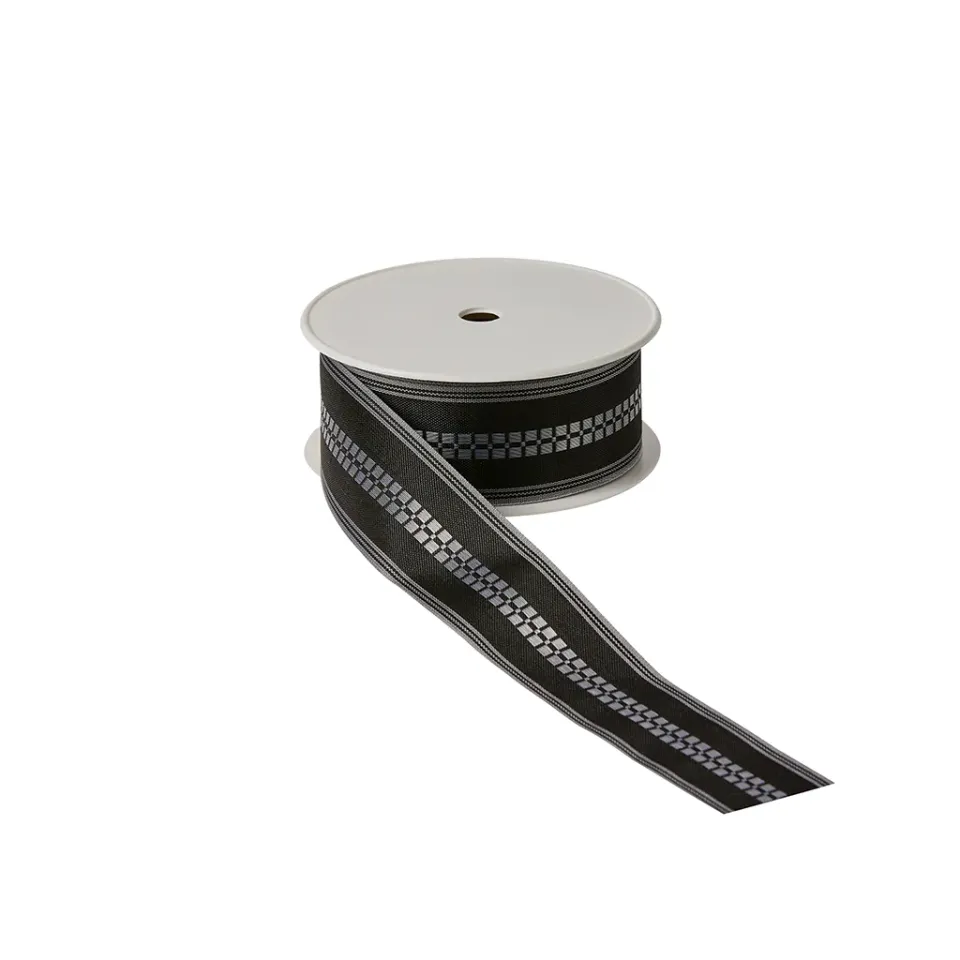 ALJO DESIGN Antikmuster Trauerflor Schwarz 40 mm 25 m Rolle