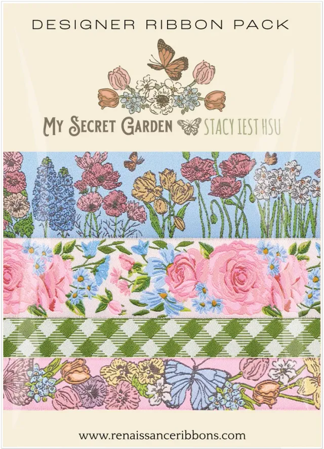Renaissance Ribbon My Secret Garden Designer Pack Band 4x1 Yard