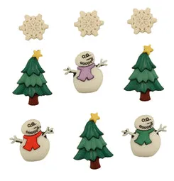 Buttons Galore Snowman Bundle Schneemannknöpfe 50 Stück waschbar