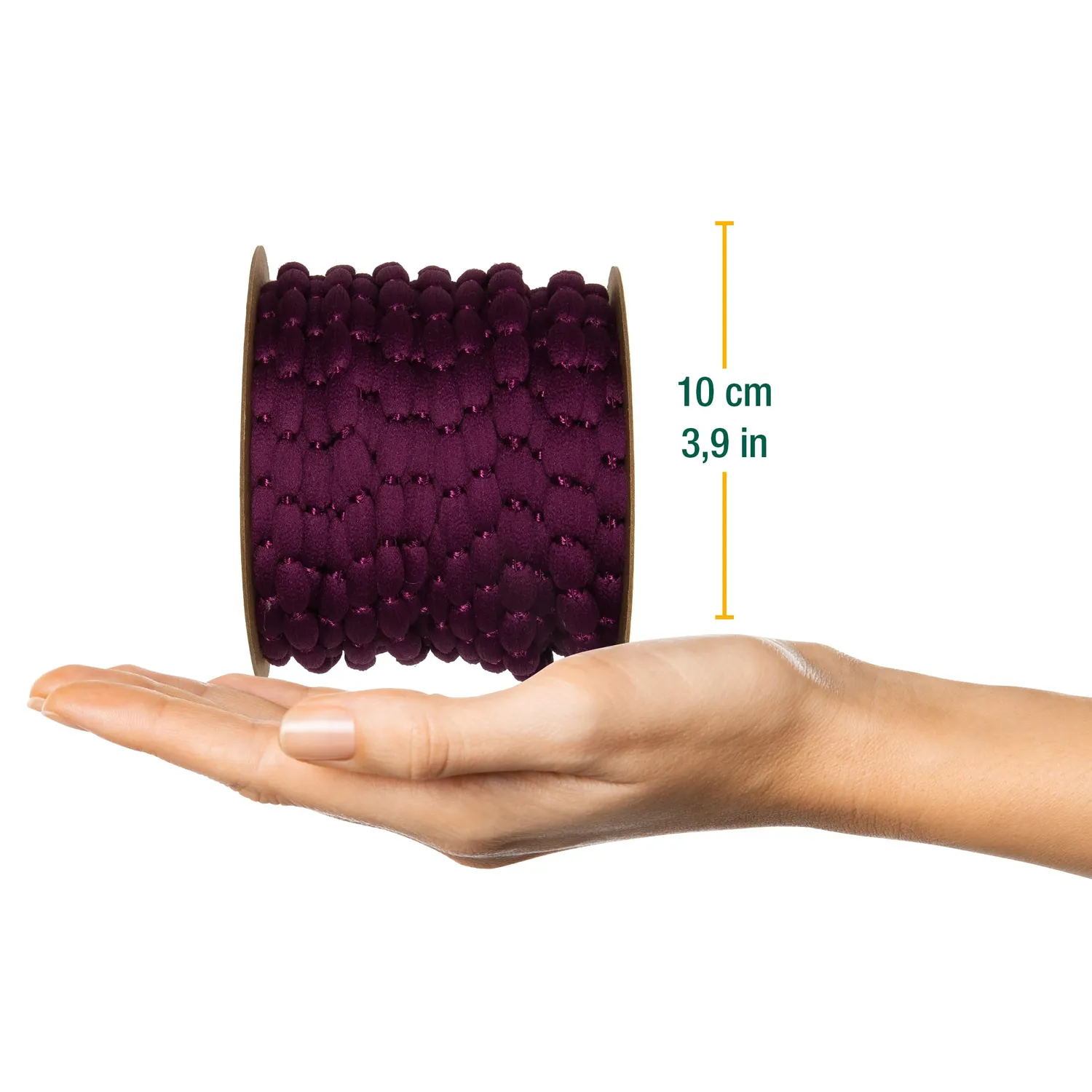 Halbach Pompom-Borte 8 mm x 15 m farbecht