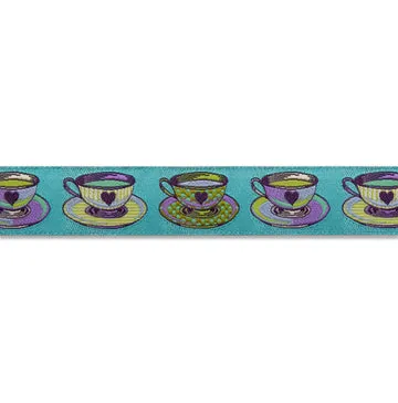 Renaissance Ribbon Curiouser Tea Time Webband 1 Yard Teetassen