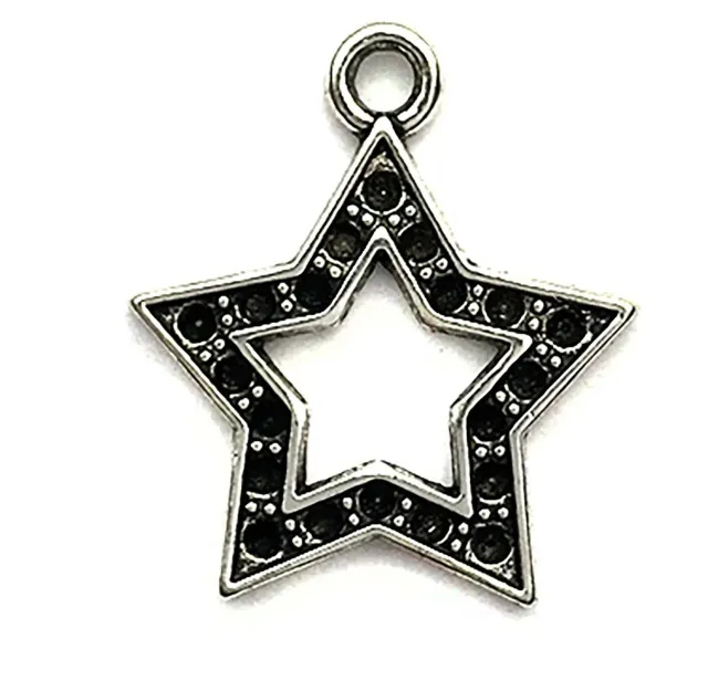 Buttons Galore Star Bulk Charm Anhänger Stern 10 Stück