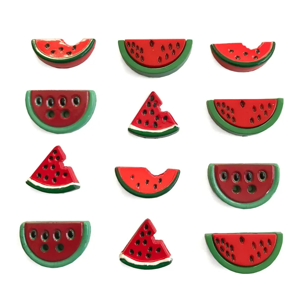 Buttons Galore Watermelon Medley Knöpfe 12 Stück Melone