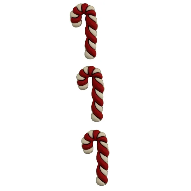 Buttons Galore 3D Holiday Fun Candy Canes Knöpfe 3er 1 Inch