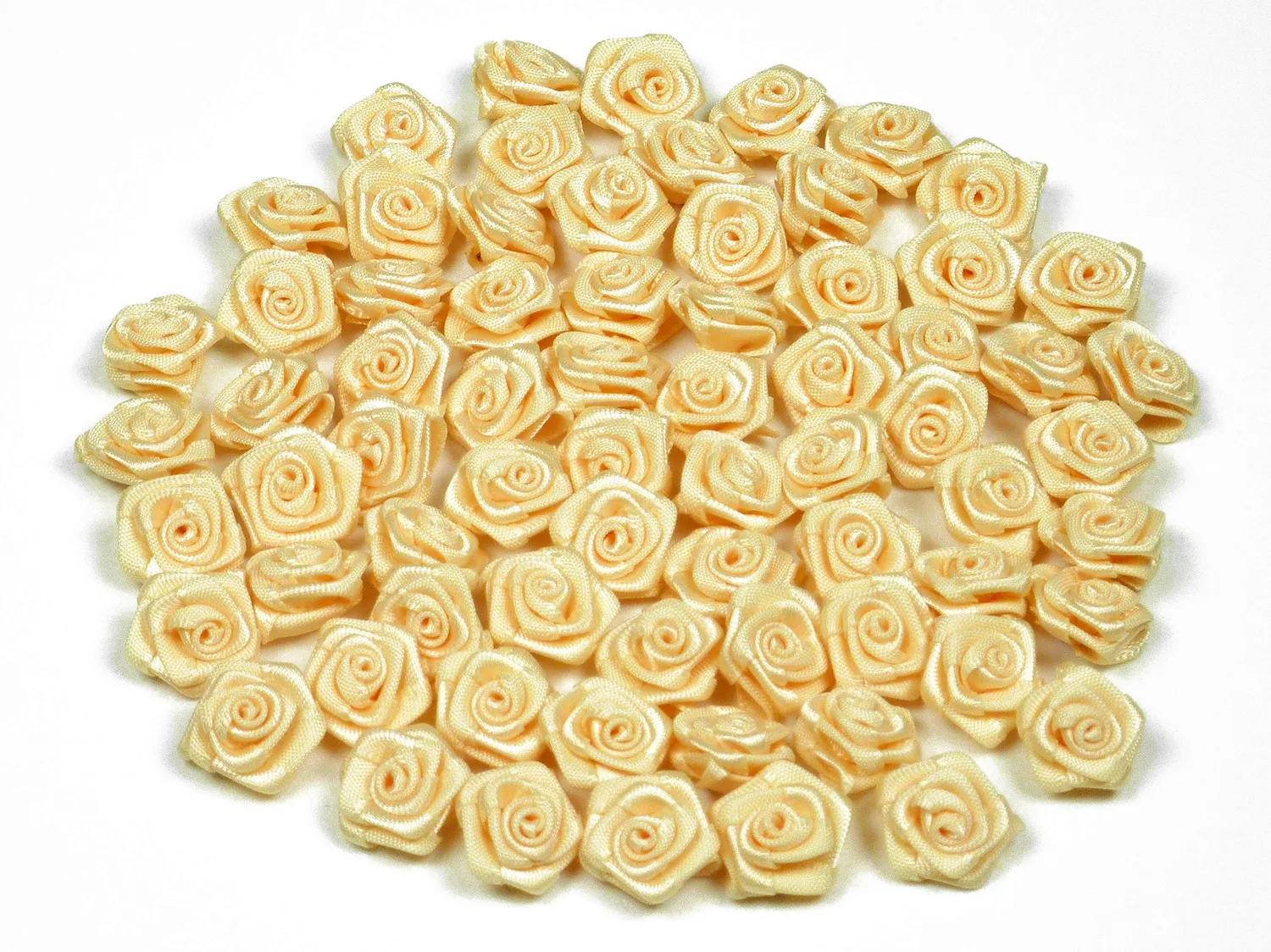 Creativery Satinrosen Aufnäher Deko-Blumen