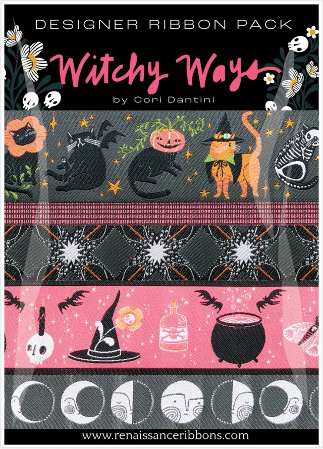 Renaissance Ribbon Witchy Ways Cat Pack Band-Set 5x1 Yard