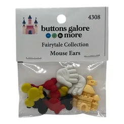 Buttons Galore Mouse Ears Nähknöpfe Mix 9 Stk waschbar