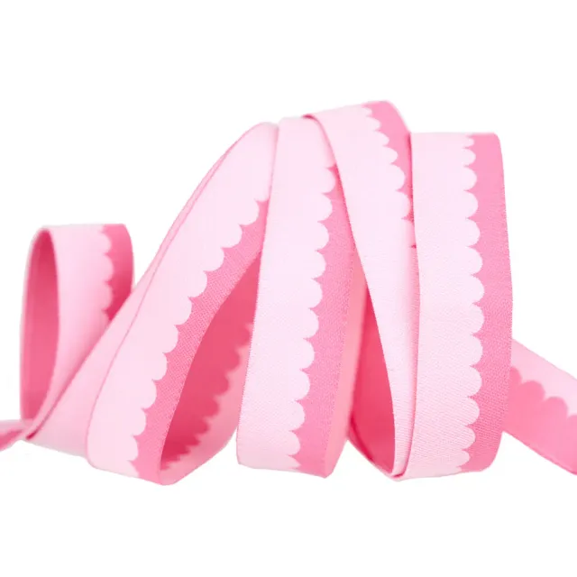 Renaissance Ribbon Love Notes Scallop Webband 16mm 1 Yard rosa