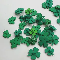 Buttons Galore Shamrock Nähknöpfe 50 Stk grün sortiert