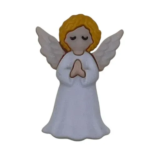 Buttons Galore White Angel Christmas Knopf Engel weiß