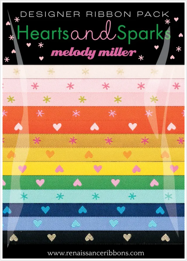 Renaissance Ribbon Hearts and Sparks Designer Pack Webband 13 Yards