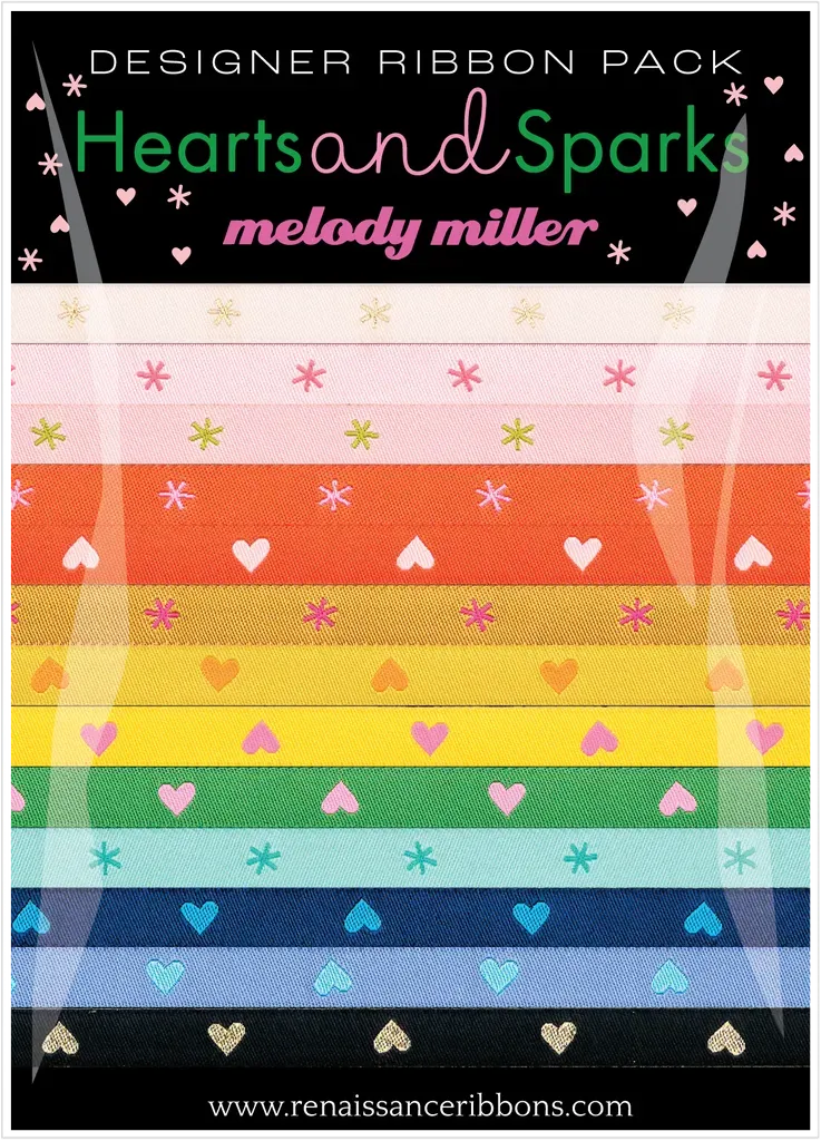 Renaissance Ribbon Hearts and Sparks Designer Pack Webband 13 Yards