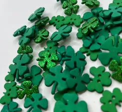 Buttons Galore Shamrock Nähknöpfe 50 Stk grün sortiert