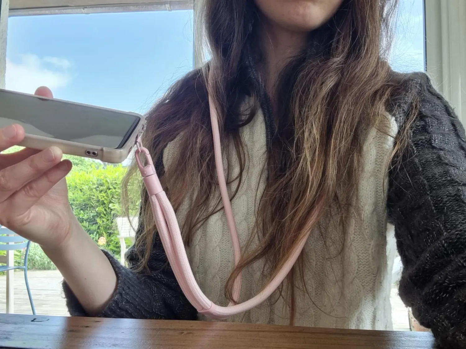 MORSUNBELA Handykette Kurz Handgelenk Rosa 2 Stück