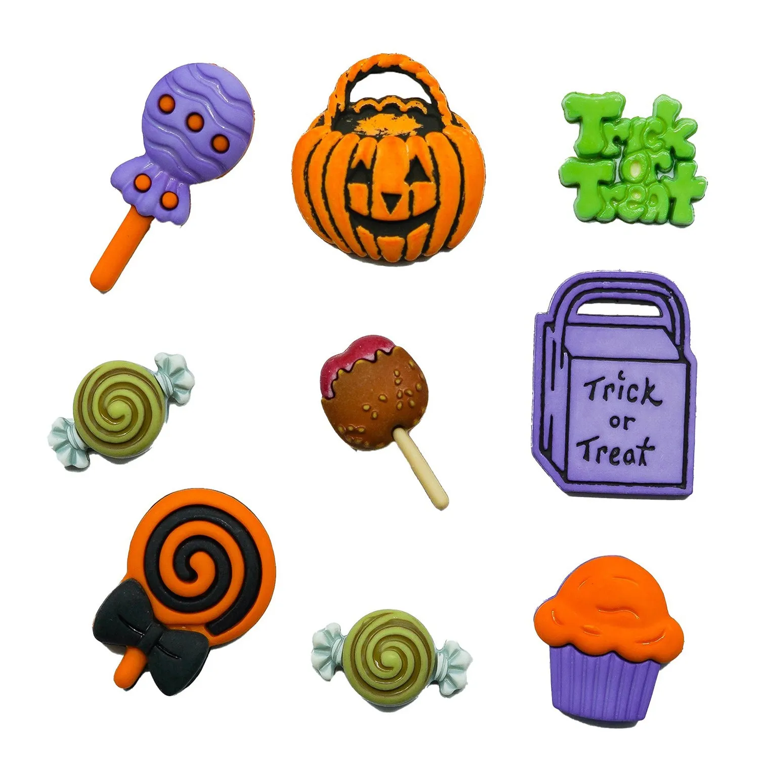 Buttons Galore Trick or Treat Knöpfe Halloween waschbar