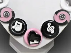 Buttons Galore Music Value Pack Knöpfe 50 Stück Musikmotive