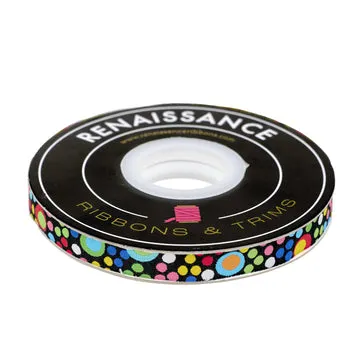 Renaissance Ribbon Soda Pop Bubbles Webband 1 Yard schwarz