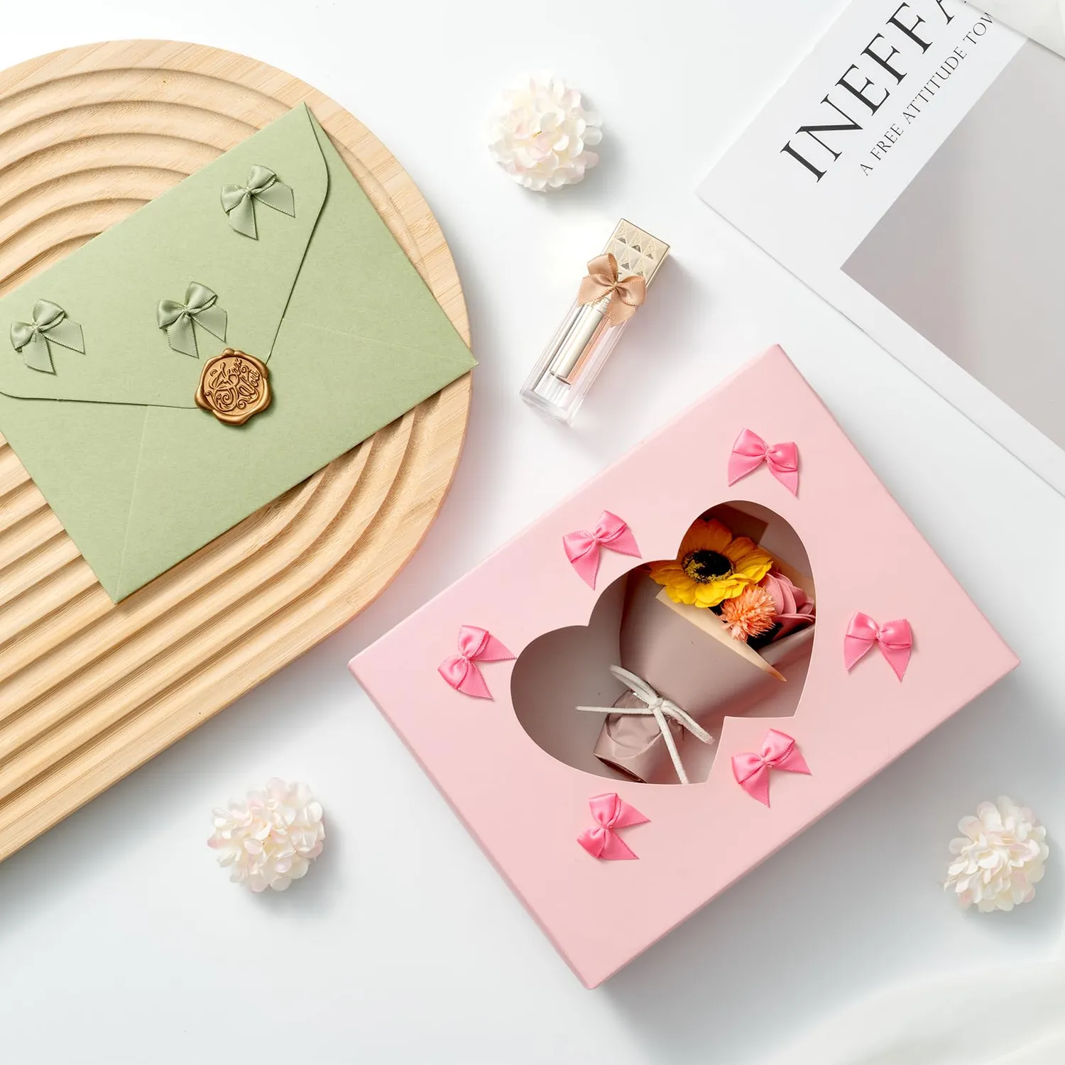 MORSUNBELA Mini Geschenkschleifen 100 Stück
