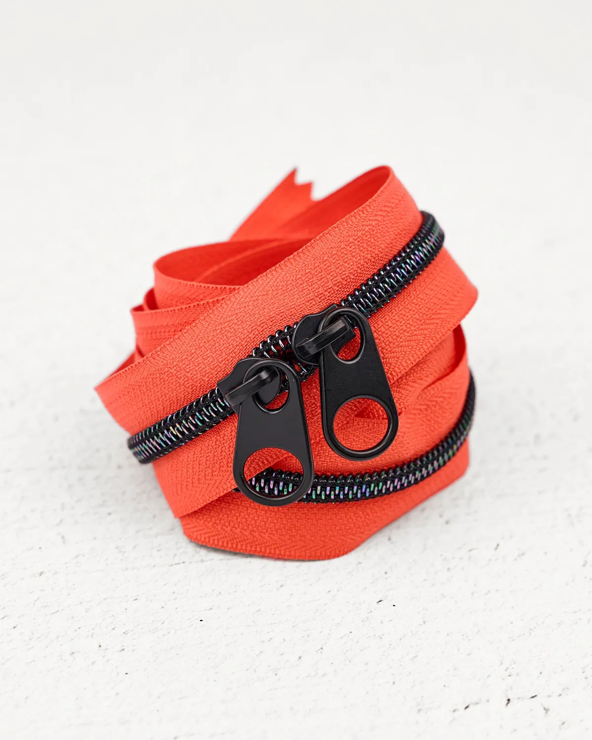 Renaissance Ribbon Tangerine Tango Taschenreißverschluss