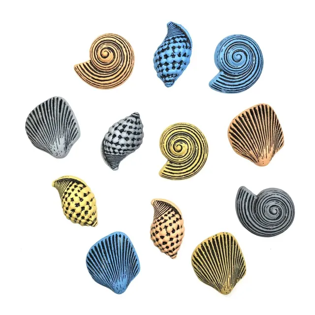 Buttons Galore Seashells Muschel-Knöpfe Mix farbecht