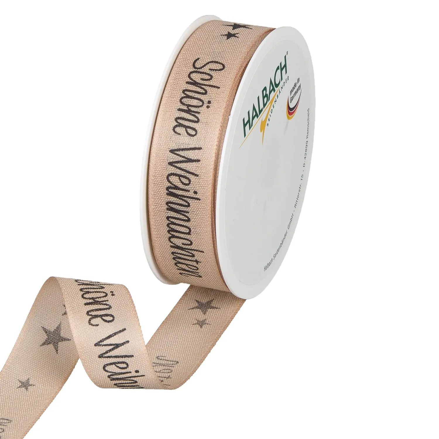 Halbach Weihnachtsband Schöne Weihnachten 25 mm x 18 m Geschenkband