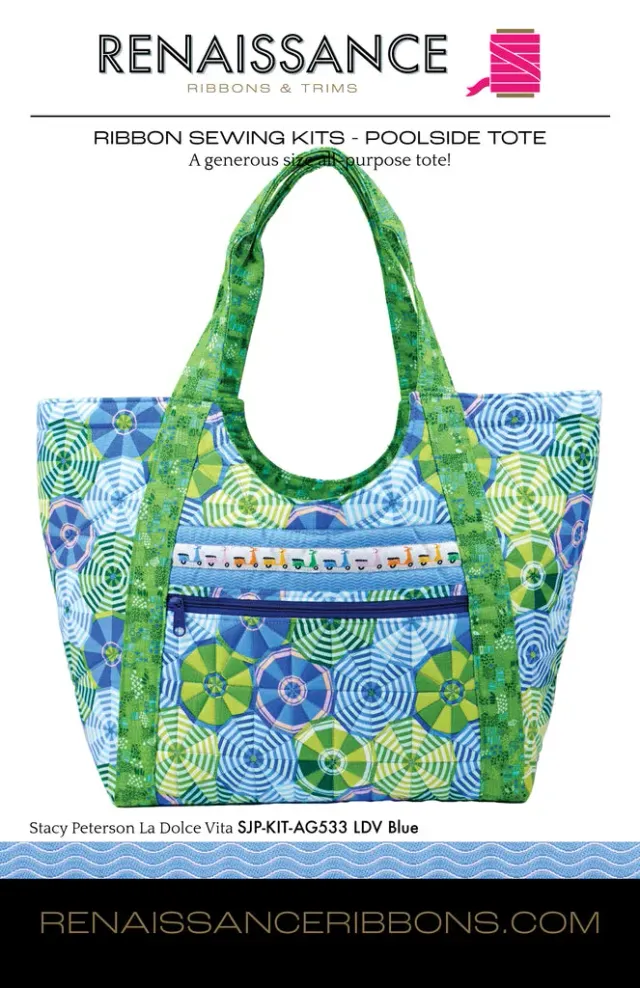 Renaissance Ribbon Noodlehead Poolside Tote Nähset Baumwolle