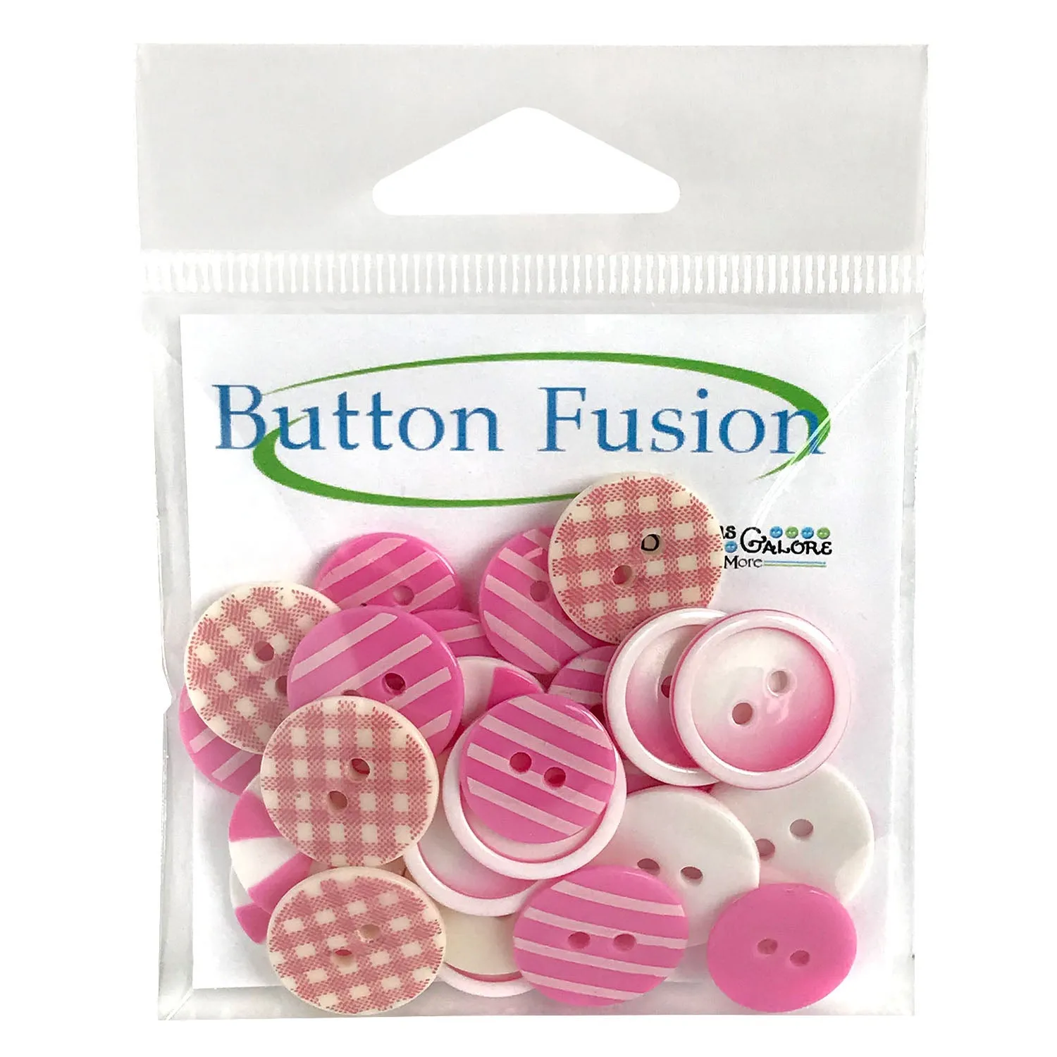 Buttons Galore Pink Patchwork Knöpfe rosa 20 Stück 2-Loch