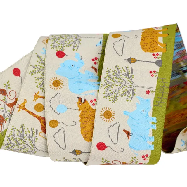 Renaissance Ribbon Animal Park Fun Webband Zootiere 5cm 1 Yard