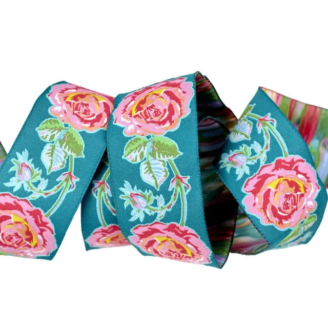 Renaissance Ribbon Market Days Rosey Outlook Webband 1 Yard rosa