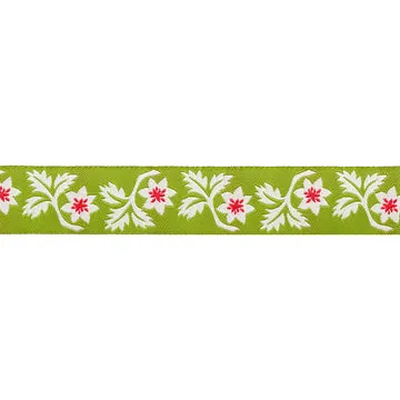 Renaissance Ribbon Buon Natale Holly and Vine Schmuckband Stechpalme