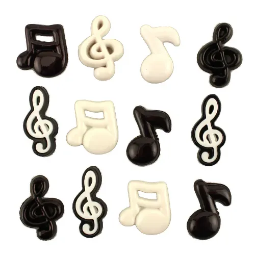 Buttons Galore Music Notes Knöpfe 12 Stück waschbar