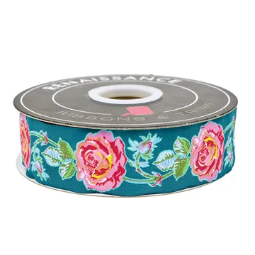 Renaissance Ribbon Market Days Rosey Outlook Webband 1 Yard rosa
