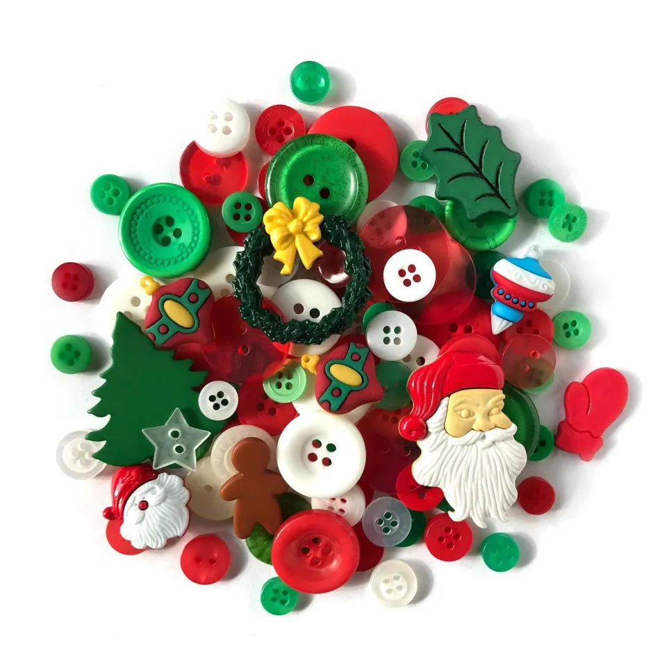 Buttons Galore Santa's Grab Bag Knopfmix rot-grün 6 oz