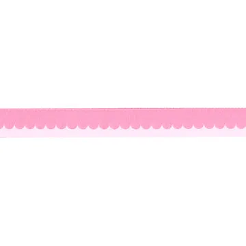 Renaissance Ribbon Love Notes Scallop Webband 16mm 1 Yard rosa