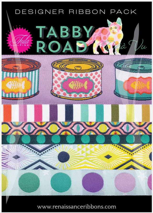 Renaissance Ribbon Tabby Road Deja Vu Designer Pack Schleifenband 6x1 Yard