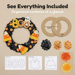 Buttons Galore Halloween BOO Bastelset 20 cm schwarz-orange