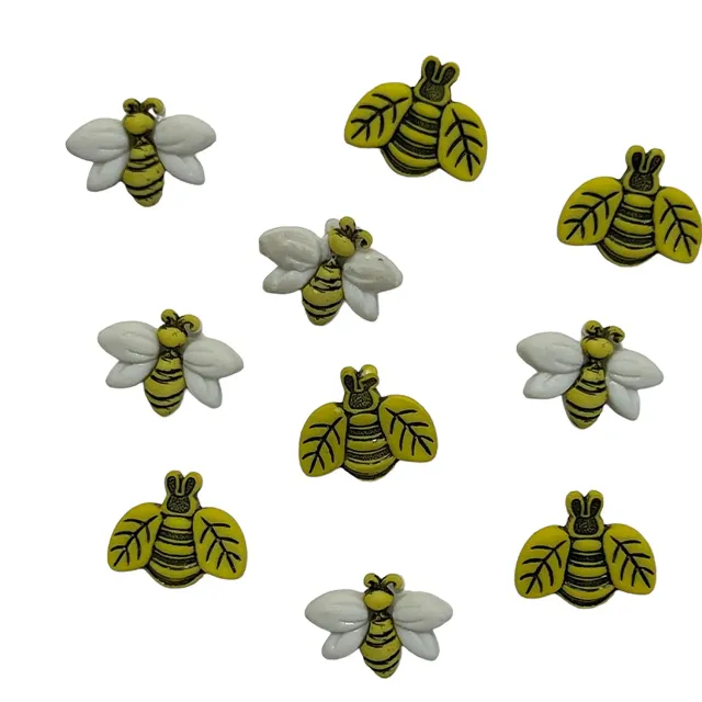 Buttons Galore Bzzz Bienenknöpfe gelb 10 Stück