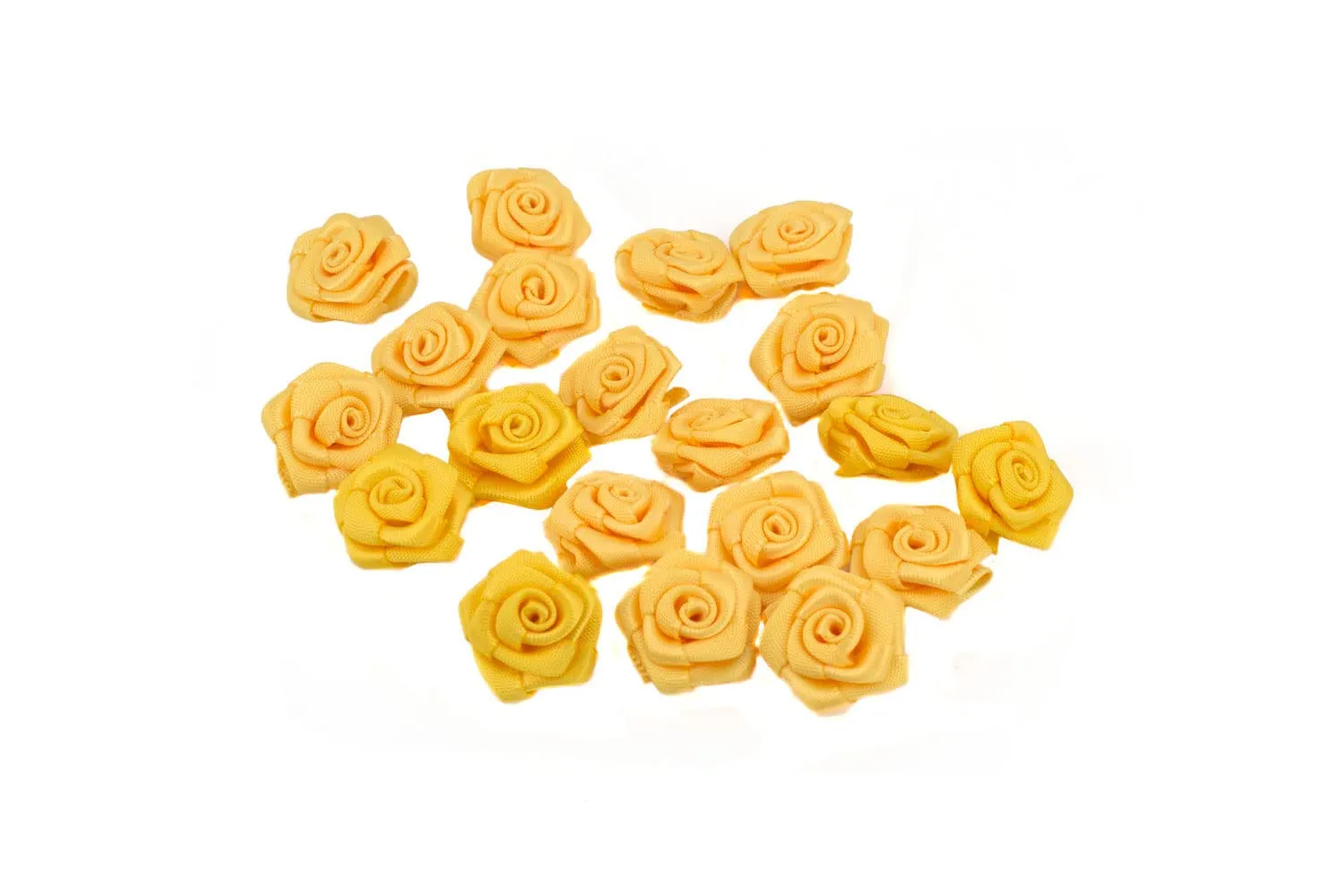 Creativery Satinrosen Aufnäher Deko-Blumen